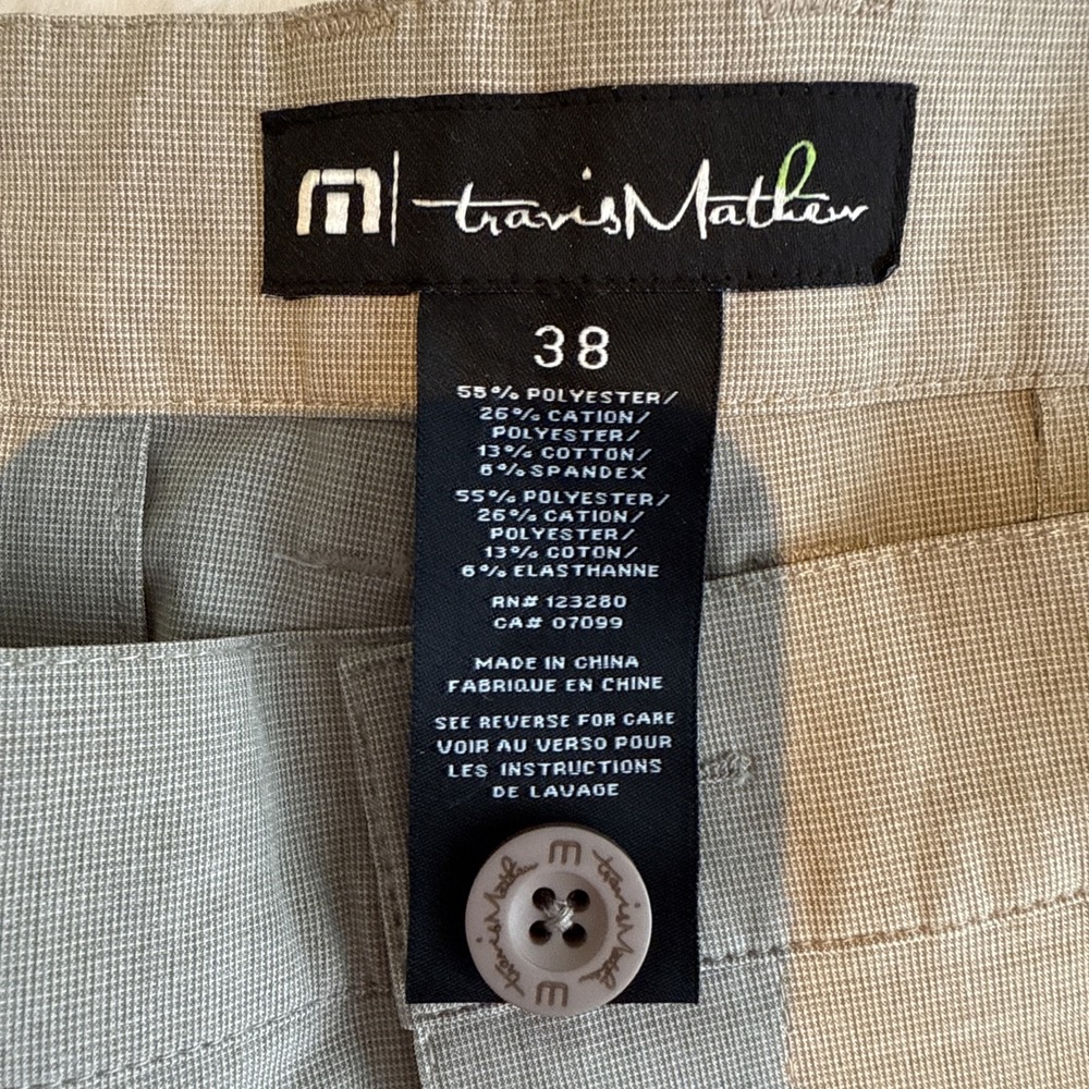 Travis Mathew Men's Flat Front Shorts Light Taupe - Picture 6 of 9